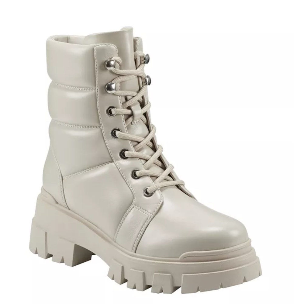 Marc Fisher Cream Hiking Style Boots Size 10M